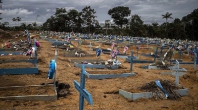 Brasil reporta más de 4,000 muertos por COVID-19 en 24 horas