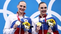 Las rusas Kolesnichenko y Romáshina ganan el oro de natación artística en los Juegos Olímpicos